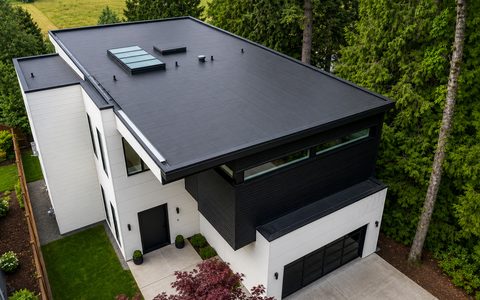 Completed roof replacement on a Kirkland home