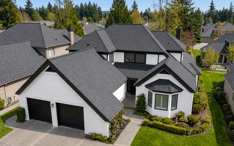 Completed roof replacement on a Mukilteo home